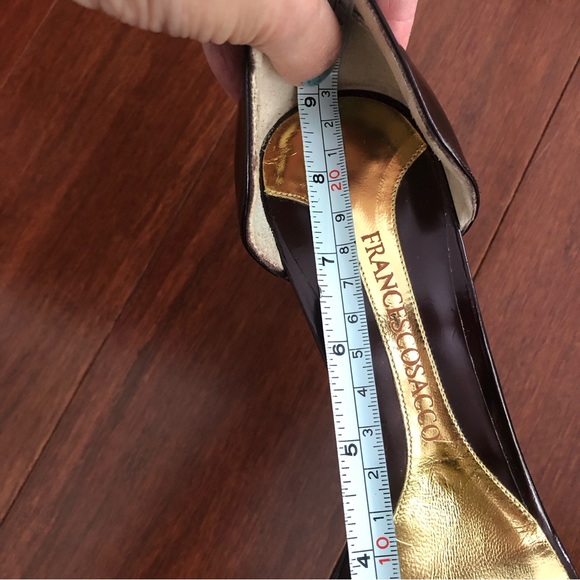 Francesco Secco ombre ,orange ,yellow diamond embellished peep toe pumps sandals - Picture 16 of 17